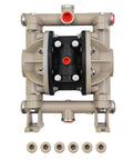 Pneumatic Diaphragm Pump Replacement For Classic Air Compressor With Polypropylene Fluid Caps And Manifold, front view
