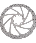 Smooth Mechanical Disc Brake Calipers Metal Pads For Ebike And Folding Bikes Featuring 180mm Front And 160mm Rear Rotors Aluminum rotor with holes for heat dissipation.