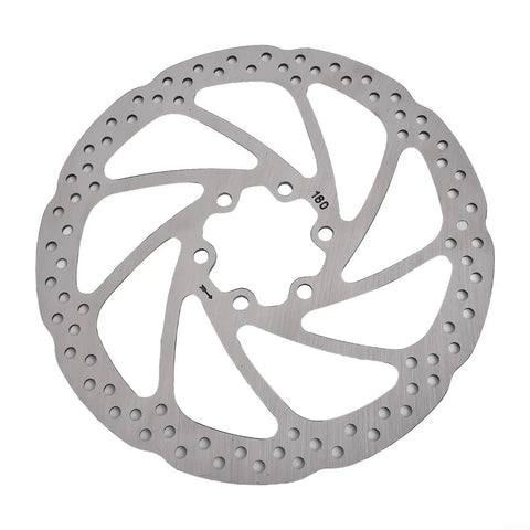 Smooth Mechanical Disc Brake Calipers Metal Pads For Ebike And Folding Bikes Featuring 180mm Front And 160mm Rear Rotors Aluminum rotor with holes for heat dissipation.