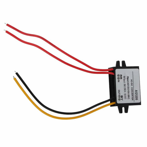 AC To DC Step Down Converter From 10 to 28V AC Input To 12V DC Output 5A 60W IP67 Automatic Corded Power Supply with wires