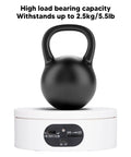 Smart Motorized Rotating Display Stand With Smooth 360 Spin For Pro Photo Shoots Store Counters And Home Shows Loads Up To 5. 5 Pounds with kettlebell.
