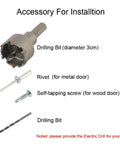 Accessory For Installation including drilling bit, rivet, and self-tapping screw for Heavy-Duty Waterproof Fingerprint Door Lock.
