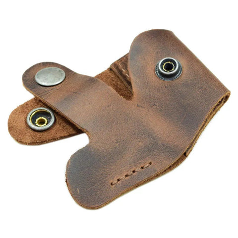 Leather Shift Lever Sock for Motorcycles Full-Grain Bourbon Brown Handmade Shifter Shoe Protection