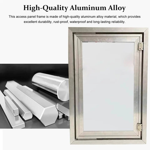 Pro Heavy Duty Drywall Access Door Built Like A Tank Aluminum Frame showing high-quality aluminum alloy material.