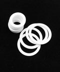Nylon Washer Assortment Kit 20 Pieces Flat Spacers And Gaskets For Flange Pressure Gauges 2mm Thick Water Pipe Joints Includes 55x45x2mm on black background