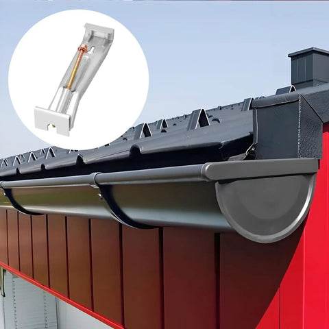 Installed 25 Pack 5 Inch Pre Assembled Aluminum Gutter Hangers With Pre Inserted Screws Quick Screw Clips Hidden Bracket