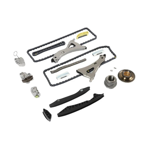 High Performance Timing Chain Kit For Mercedes Benz W212 E500 S500 CL500 SL500 With 4.7L V8 M278 Engine Made From Heavy Duty Alloy For Long Lasting Durability And Reliable Power, timing chain kit parts laid out