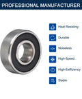 HiPicco 696-2RS deep groove ball bearing, 6x15x5 mm, chrome steel, double rubber seal front view