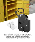 12V DC Electromagnetic Cabinet Lock With 150Kg Force Auto Lock When Power Is Off and Unlock On Power installed on cabinet