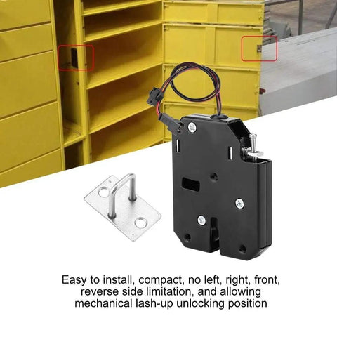 12V DC Electromagnetic Cabinet Lock With 150Kg Force Auto Lock When Power Is Off and Unlock On Power installed on cabinet