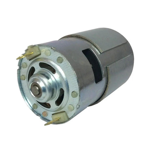 High Torque Permanent Magnet DC Motor 12V High Speed 12000 RPM Brushed Small Motor for DIY Projects, side angle view
