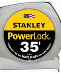 PowerLock Tape Measure 35 Foot With Locking Steel Blade For Quick Accurate Measurements In DIY Woodworking And Construction Black Finish Durable Case Includes Warranty