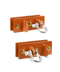 Tractor Bucket Hooks Bolt On Clevis Mount With Half Inch Shackle And Five Sixteenth Inch Grab Hooks WLL 4700 Lbs Forged G70 Steel