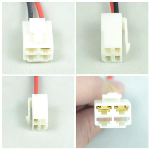 4 Pin 2 Wire Battery Wiring Harness For Dirt Quad Dune Buggy And Ground Force Models Fits MX350 MX400 PR200 Pocket Mod close-up