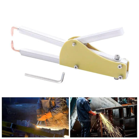 Spot Welding Tool Kit With 123mm Special Shaped Welding Tongs Pliers Portable Welder For Sheet Metal Repair with wrench