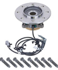 Front Right Wheel Bearing And Hub Assembly For 1998 1999 Dodge Ram 3500 Heavy Duty Four Wheel Drive including bolts and wiring.