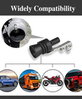 XL Size Aluminum Alloy Universal Turbo Whistle 2 Pack Black Exhaust Muffler Pipe For Cars Sound Booster Roar Maker