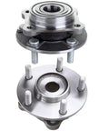 Front Wheel Hub Bearing Set 2 Pack Drop In For Dodge Stealth 1991 To 1996 And Mitsubishi 3000GT 1991 To 1999 Lancer 2.0L 2003 To 2006 Lancer 2.4L 2004 To 2006 Left And Right Fits VKBA6925 512217 4245002070, showing metal bearings with bolts.