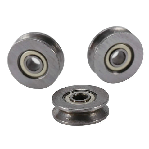 V Groove Bearings Pack Of 20 V623ZZ Guide Pulleys 3x12x4mm Miniature Carbon Steel Bearings for Rail Track Linear Motion System