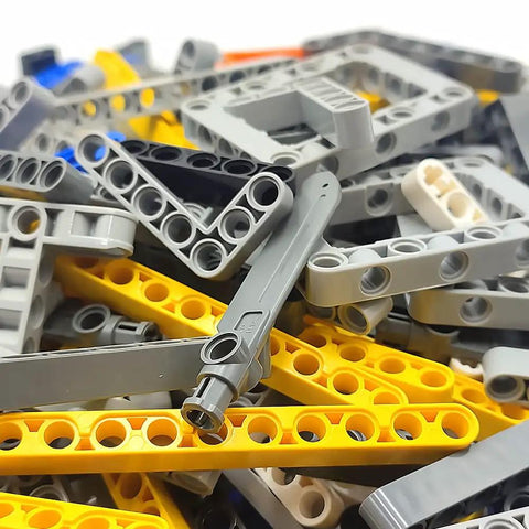 Pile of Beam Set With 266 Pieces For STEM Engineering And Car Building Projects Includes Chassis Frames Liftarms Axles And Connectors