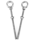 Tough As Nails Heavy Duty 304 Stainless Shoulder Eye Bolts Set, 3/8-16 Thread, 6 Inch Long, 20 Pcs With Nuts And Washers, Fixing Kit For Wood Metal And Outdoor Projects, stainless eye bolts with nuts