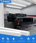 Eight Pack T5 LED Shop Lights 4 Feet, 2000 Lumens Each, 6500K Crisp Daylight White installed in garage ceiling