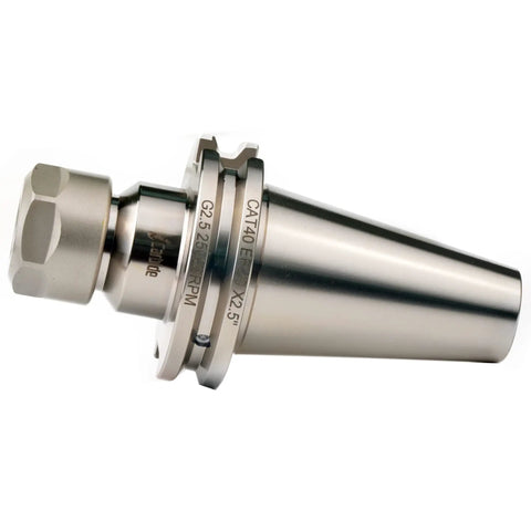 Top Shelf Cat40 Er20 Collet Chuck Tool Holder With Rock Solid G2.5 Balance Rating And Slick Precision Tolerances Crafted For Heavy Duty Milling And Smoother High Speed Machining Runs Up To Twenty Five Thousand RPM