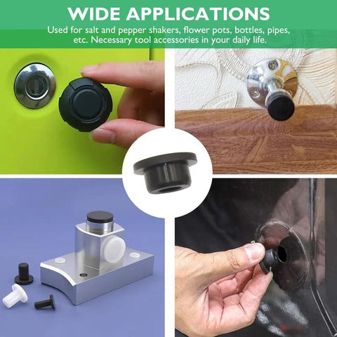 Four Sizes T Shaped Silicone Plugs 3.0 MM, 3.3 MM, 3.5 MM And 3.8 MM 0.125 Inch Soft Flexible Rubber Stopper End Caps in use