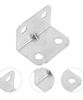 Beefy Heavy Duty L Shaped Right Angle Brackets Set Of 100 Pcs Cold Rolled Steel Corner Shelf Brackets For Furniture Fixing close-up.