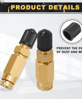 Two Pack Schrader Valve Adapter With Push To Connect Button For One Quarter Inch OD Air Hose Fittings For Semi Trucks And Trailers DOT Certified High Pressure Inflation Valve Up To Two Hundred PSI