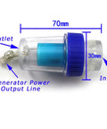 Water Powered Faucet Turbine Generator With 5V 3W LED No Fuss Plug And Play AC Generator, side view with measurements