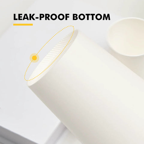 Leakproof bottom of 8 Oz Disposable Coffee Cups 500 Pack
