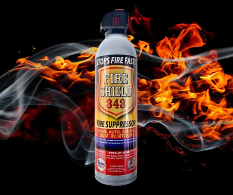 Fast Action Aerosol Fire Suppressant Spray 18 Oz Quick Knockdown For Grease Electrical And Wood Flames Keep Your Home Car Or Rv Locked And Loaded In A Pinch Compact Emergency Firefighter For Garage Kitchen And Boat