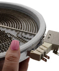 Close-up of Model Specific Dual Radiant Surface Element Replacement For Electric Range 9 3 Quarter Inch 240V 3300W And 1400W