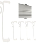 Dead Simple 3.5 Inch Clear Valance Clips For Window Shades 5 Pack Tough plastic holders for mounting wood or faux wood blinds.