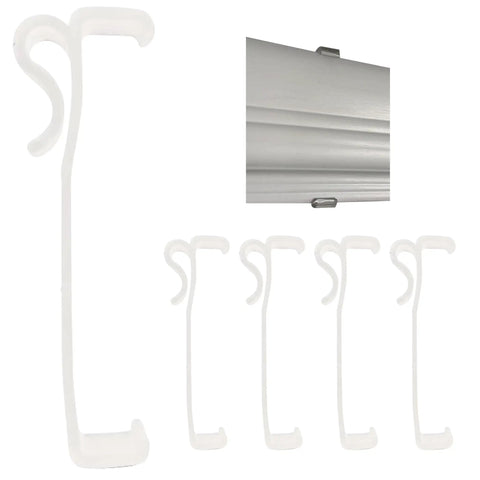 Dead Simple 3.5 Inch Clear Valance Clips For Window Shades 5 Pack Tough plastic holders for mounting wood or faux wood blinds.