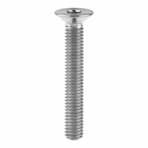 Titanium M6x40mm Countersunk Hex Socket Cap Screws Set - 4 Pack, Flat Head Bolts, 12mm Head Diameter, DIN7991, 6AL/4V Gr5 Titanium