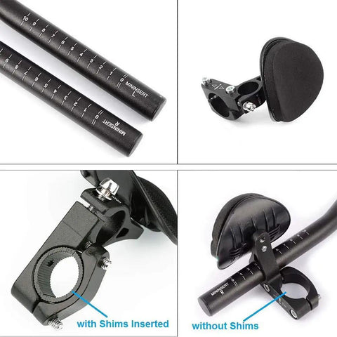 Aerobar Rests For Road Bikes And Triathlon, Aluminum Alloy TT Handlebars Arm Pads With Sponge Cushions close-up detail