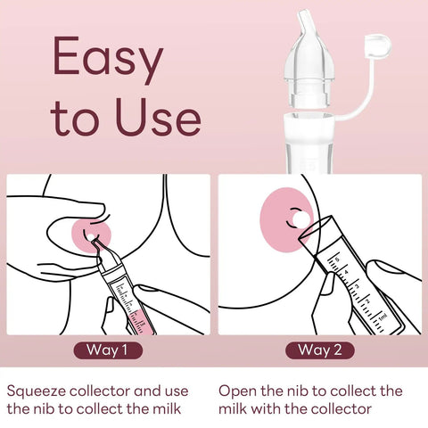 Mom Life Savior Colostrum Collector Kit 5 Ml 6 Piece Pack display showing easy milk collection methods with silicone cups.
