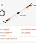 Dope Rechargeable Cordless Underhood Work Light Bar With 2300 Lumens, 25W LED, shown retracted and accessories displayed
