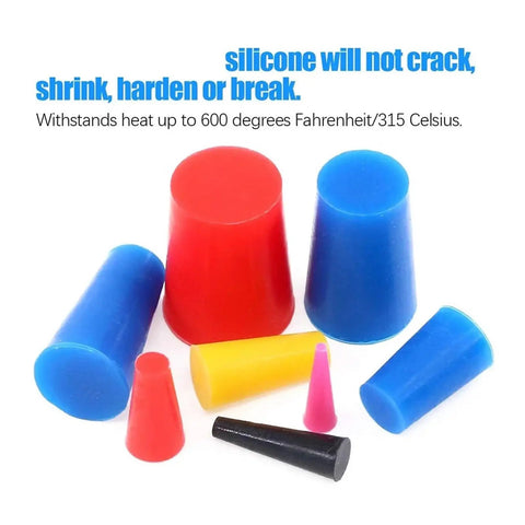 Get This Awesome 100 Pack Silicone Rubber Tapered Plugs For High Temp Masking And Powder Coating Jobs That Resist Cracking Heat Corrosion Hardening Easy Cone Assortment Kit For Pros, assorted silicone tapered plugs