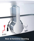 Control panel of Elongated Bidet Seat With Dual Nozzles, Easy No Wiring Install, Self Cleaning, showing bidet settings.