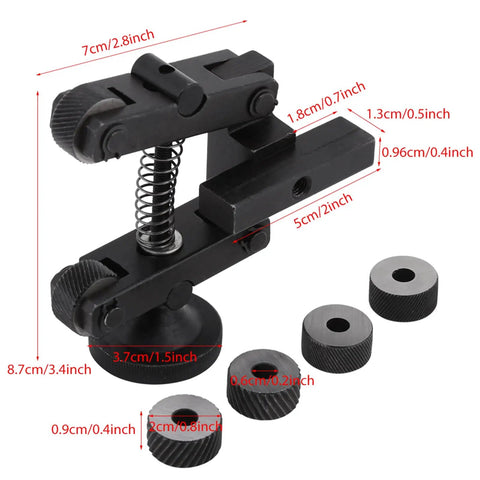 Knurling Tool Holder With 2cm Shank And Four Spare Knurling Wheels For Metal Lathe And 7X Mini Lathe Built Tough 45 Carbon Steel