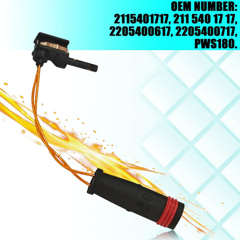 Mercedes-Benz Brake Pad Wear Sensor Front And Rear Kit For W211 W220 E Class CLK Models E350 E500 C300 C350 CL500 CLK320