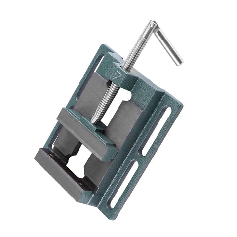 Heavy Duty Drill Press Vise For Milling Machines, Robust Bench Clamp With Smooth Guided Jaw Movement, 4 Inch Opening