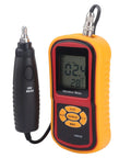 Real Deal Digital Vibration Meter With Dead Accurate Piezoelectric Sensor Handheld Portable Industrial Vibrometer Analyzer And Data Logger Featuring Crisp LCD Panel For Tracking Speed Acceleration And Displacement Measurements On The Fly with black measurement pen.