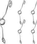 Rock Hard Stainless Steel Hinge Pin Door Stops With Butterfly Spring To Keep Doors Swingin Smooth And Stay Open No Fuss For Bedrooms Interiors Or Exterior Rooms In Pack Of Five Pieces Silver - close-up view