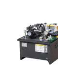 Workhorse Compact Hydraulic Power Unit And Oil Pump Station With 5.5kw Motor 220V Electric Plug And Play 2 Way Valve shown from the side.