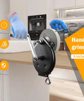 Hand Crank Kitchen Knife And Garden Tool Sharpener No Sweat Mount Quick Polish Grinder Six Inch Manual Machine Fast Edge Restoration For Razor Sharp Results in use, showcasing durable design and simple operation.