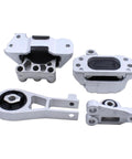 Heavy Duty Right Lower Engine Motor Mount Transmission Mount With Torque Strut Bracket set, silver and black components, street ready.